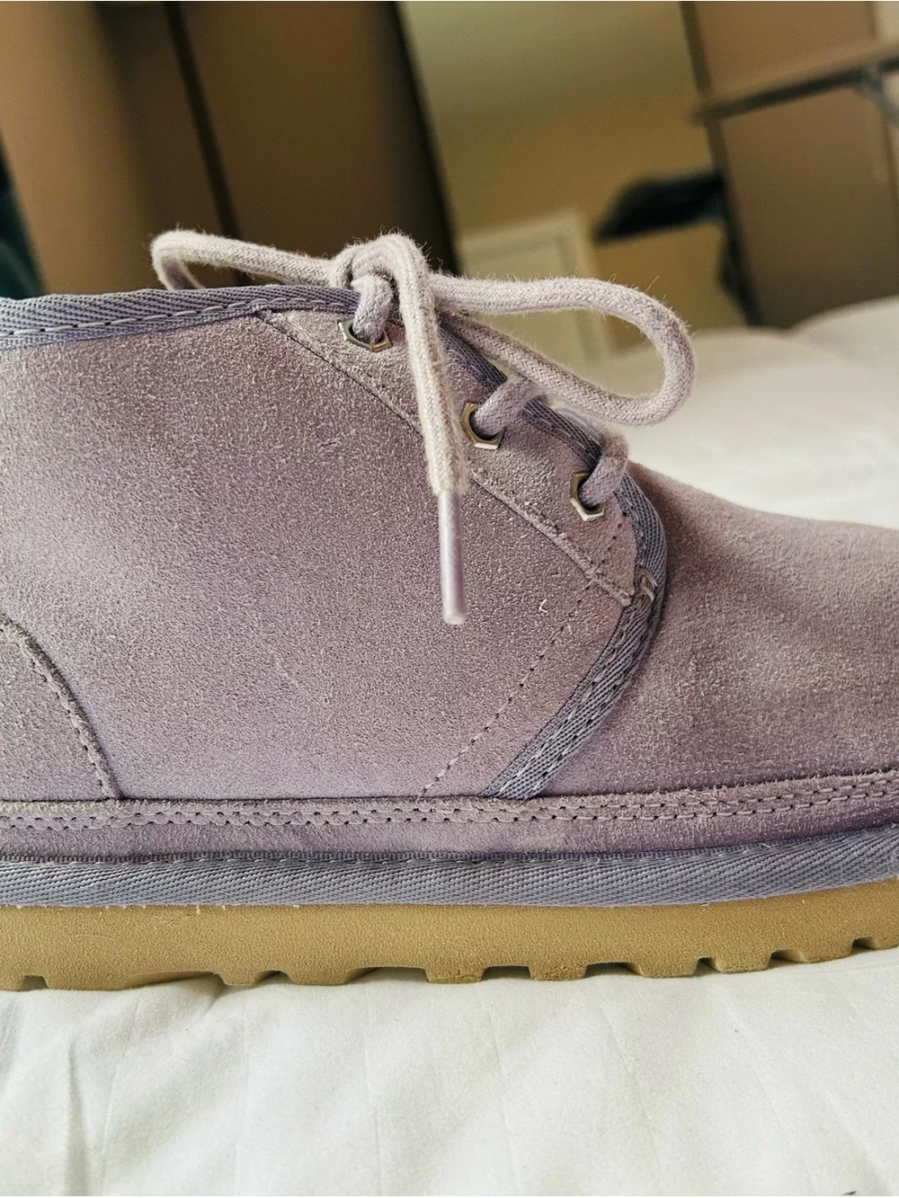 UGG Women's Suede Lace-Up Boot in Mauve